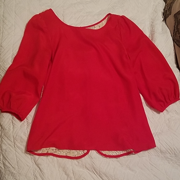 Lauren Conrad red blouse - Picture 2 of 2